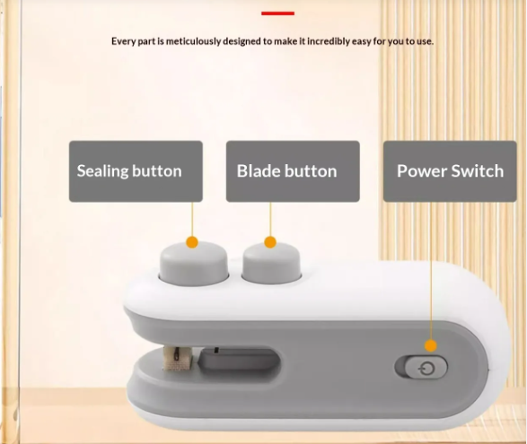 Mini 2 In 1 Sealer Heat Sealer Bag Opening Machine For Snacks